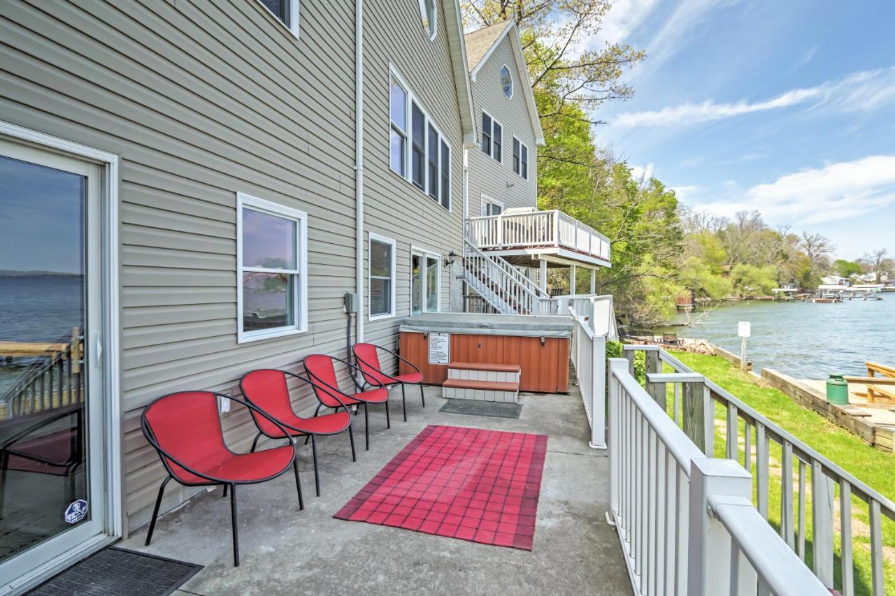 Waterfront Seneca Lake House Fire Pit And Boat Dock Женева Екстериор снимка